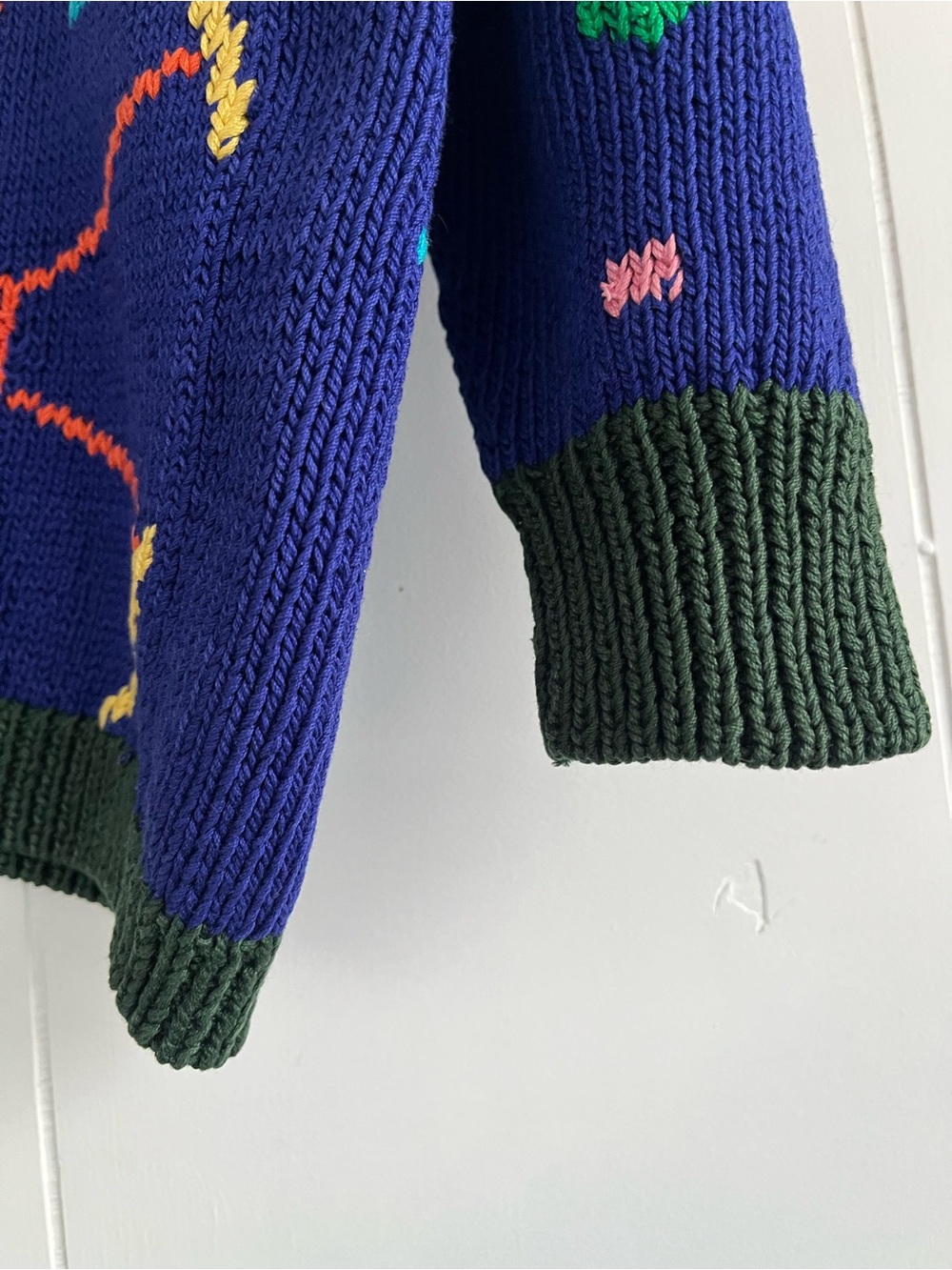 Vintage 1989 Berek Sweater Hand Knitted Carnival Circus Size Medium - Picture 10 of 16